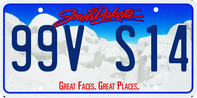 SD license plate 99VS14