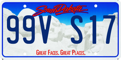 SD license plate 99VS17