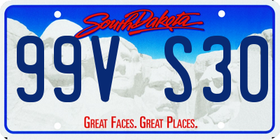 SD license plate 99VS30