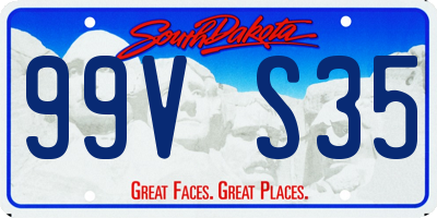 SD license plate 99VS35