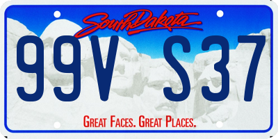 SD license plate 99VS37