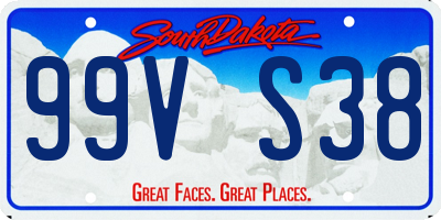 SD license plate 99VS38