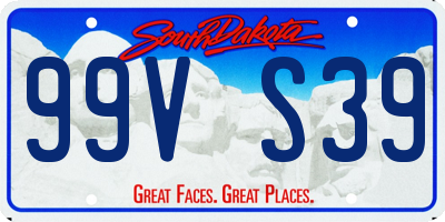SD license plate 99VS39