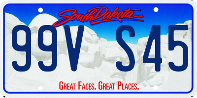 SD license plate 99VS45