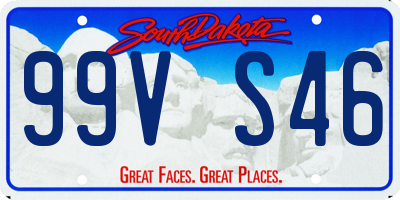 SD license plate 99VS46