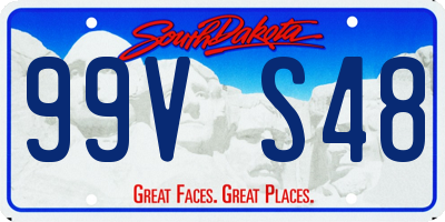 SD license plate 99VS48