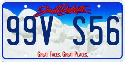 SD license plate 99VS56