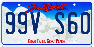SD license plate 99VS60