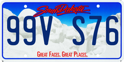 SD license plate 99VS76