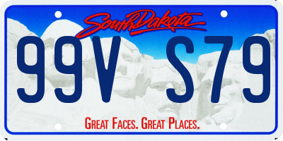 SD license plate 99VS79