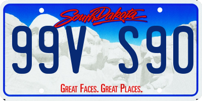 SD license plate 99VS90