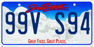 SD license plate 99VS94