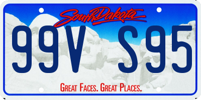 SD license plate 99VS95