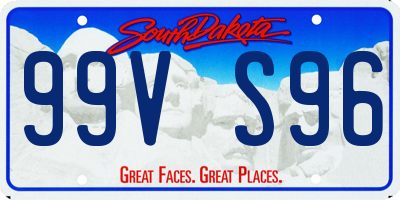 SD license plate 99VS96