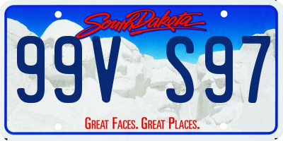 SD license plate 99VS97