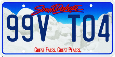 SD license plate 99VT04
