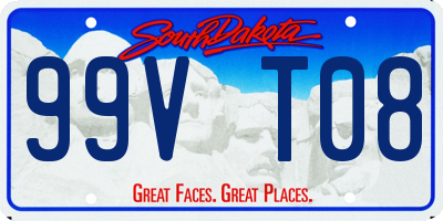 SD license plate 99VT08