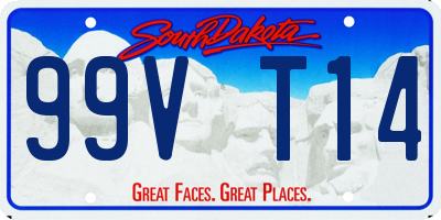 SD license plate 99VT14