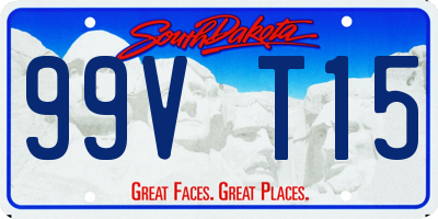 SD license plate 99VT15