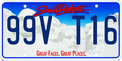 SD license plate 99VT16