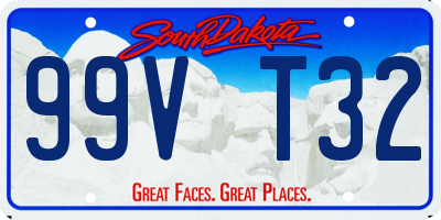 SD license plate 99VT32