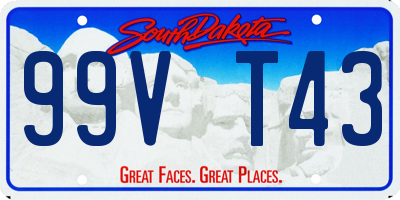 SD license plate 99VT43