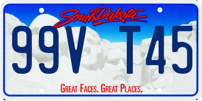 SD license plate 99VT45