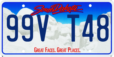 SD license plate 99VT48