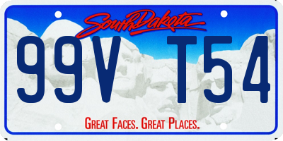SD license plate 99VT54