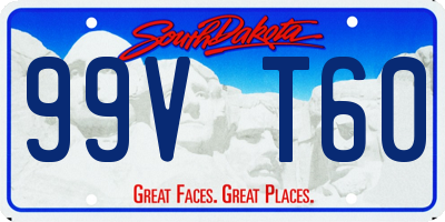 SD license plate 99VT60