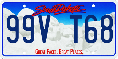 SD license plate 99VT68