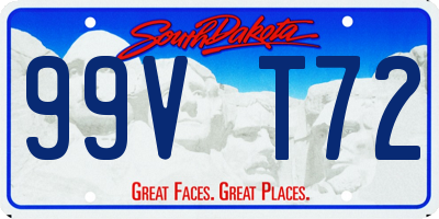 SD license plate 99VT72