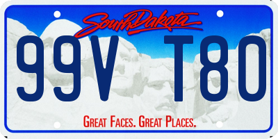 SD license plate 99VT80