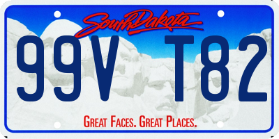 SD license plate 99VT82