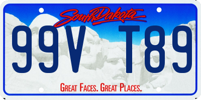 SD license plate 99VT89