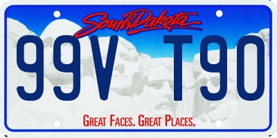 SD license plate 99VT90