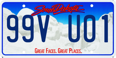 SD license plate 99VU01