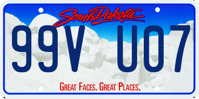 SD license plate 99VU07