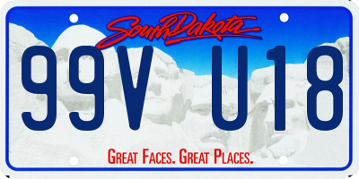 SD license plate 99VU18