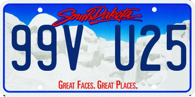 SD license plate 99VU25