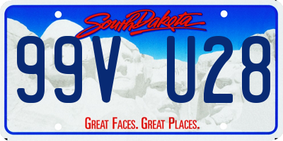 SD license plate 99VU28