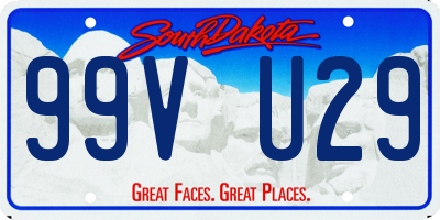 SD license plate 99VU29