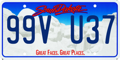 SD license plate 99VU37