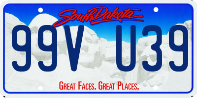 SD license plate 99VU39