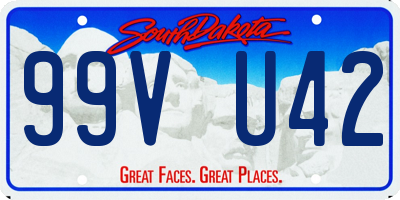 SD license plate 99VU42