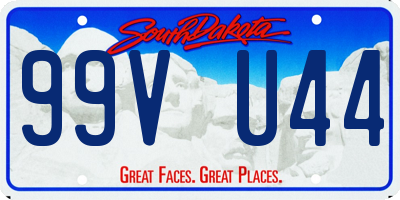 SD license plate 99VU44