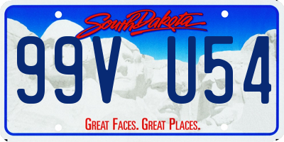 SD license plate 99VU54