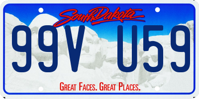 SD license plate 99VU59