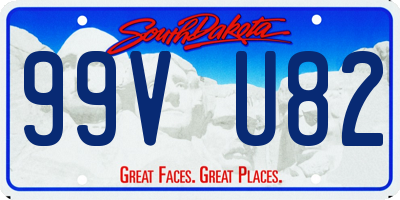 SD license plate 99VU82