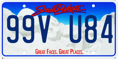 SD license plate 99VU84